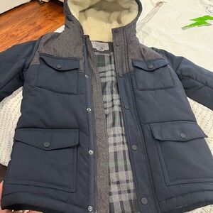 Bonpoint Charcoal Jacket with Soft Cream Interior